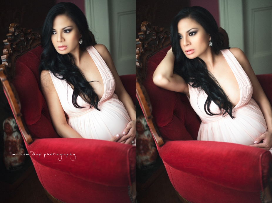 romantic sexy maternity boudoir