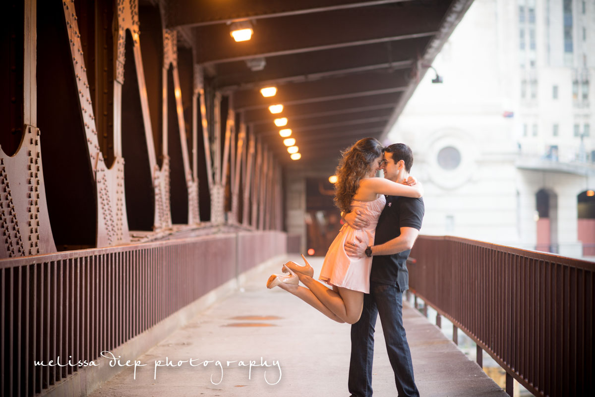 chicago river engagement pictures