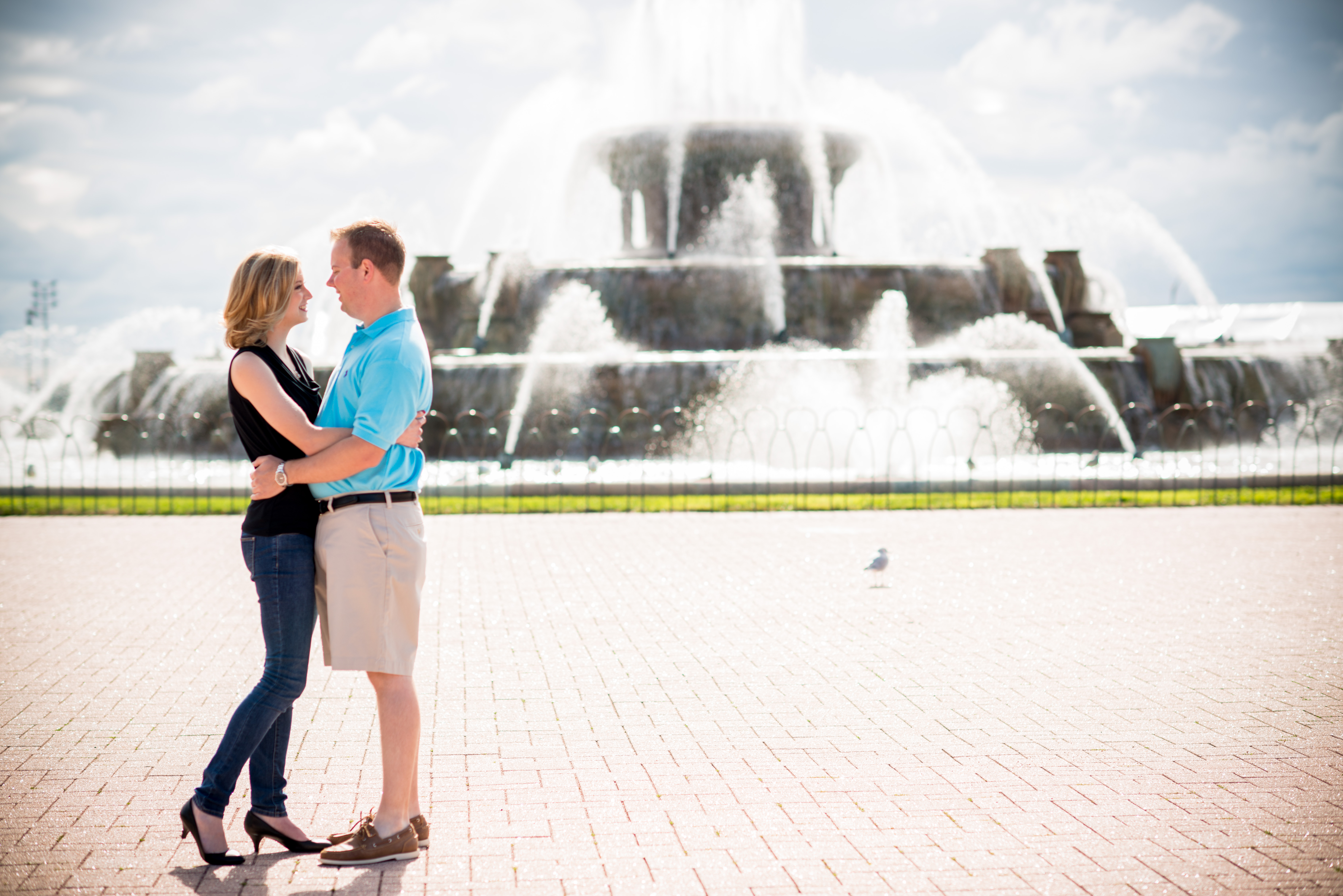 chicago downtown surprised engagement proposal