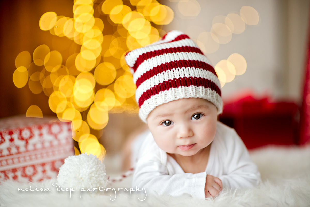 unique baby infant newborn christmas holiday picture photo ideas