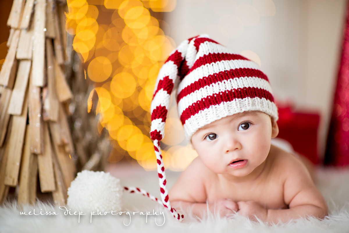 unique baby infant newborn christmas holiday picture photo ideas