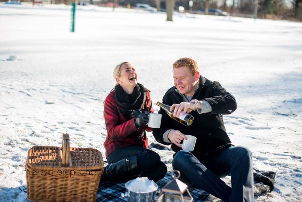 picnic in the snow