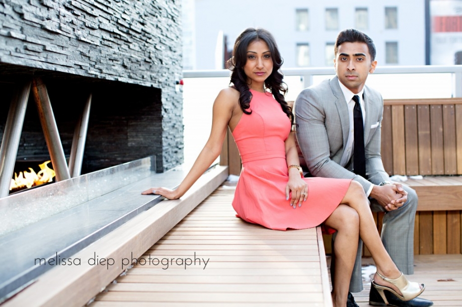 engagement session held at the brand spanking new godfrey hotel in chicago