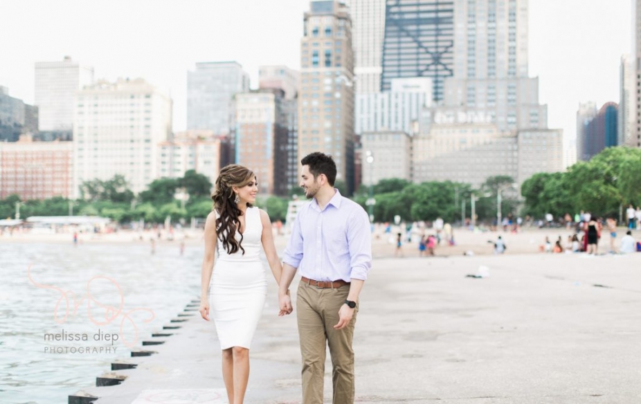engagement photography at north ave beach chicago