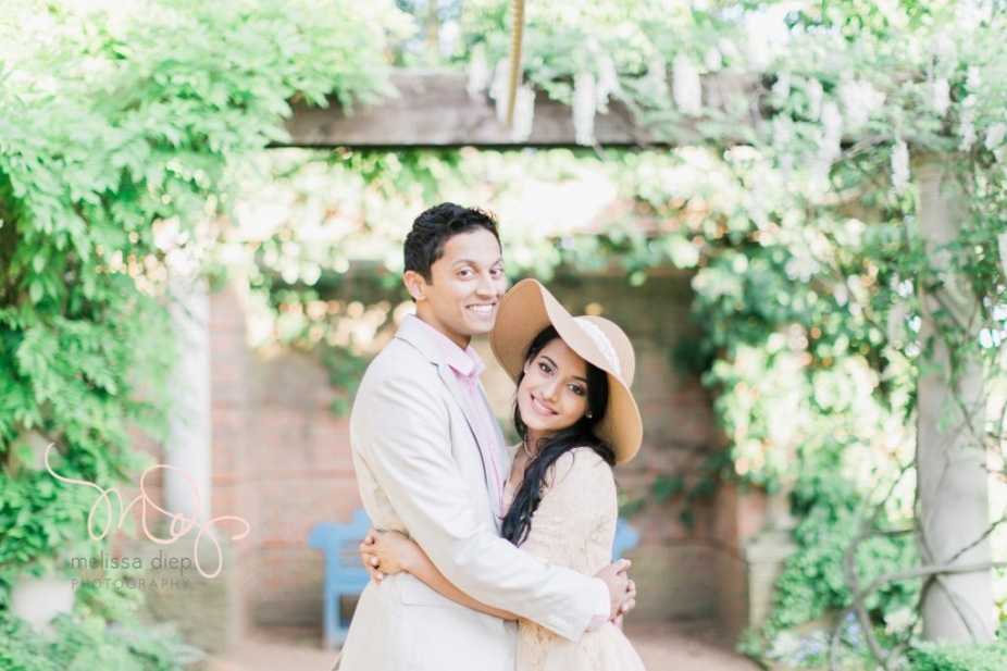 romantic fun indian engagement pictures at chicago botanic garden