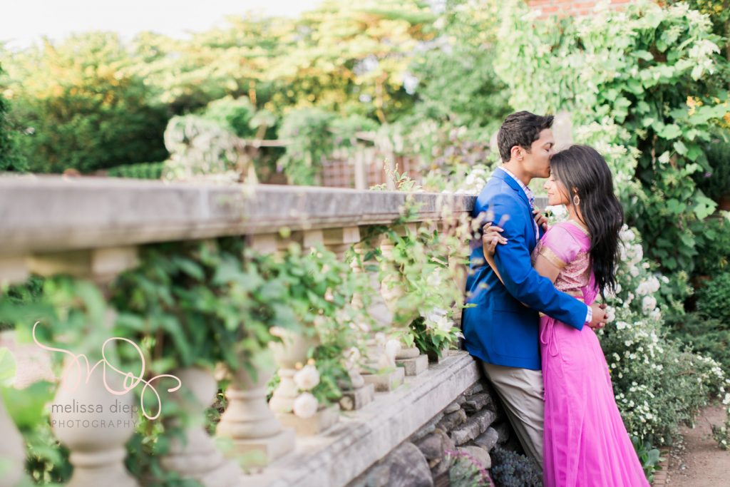 romantic fun indian engagement pictures at chicago botanic garden